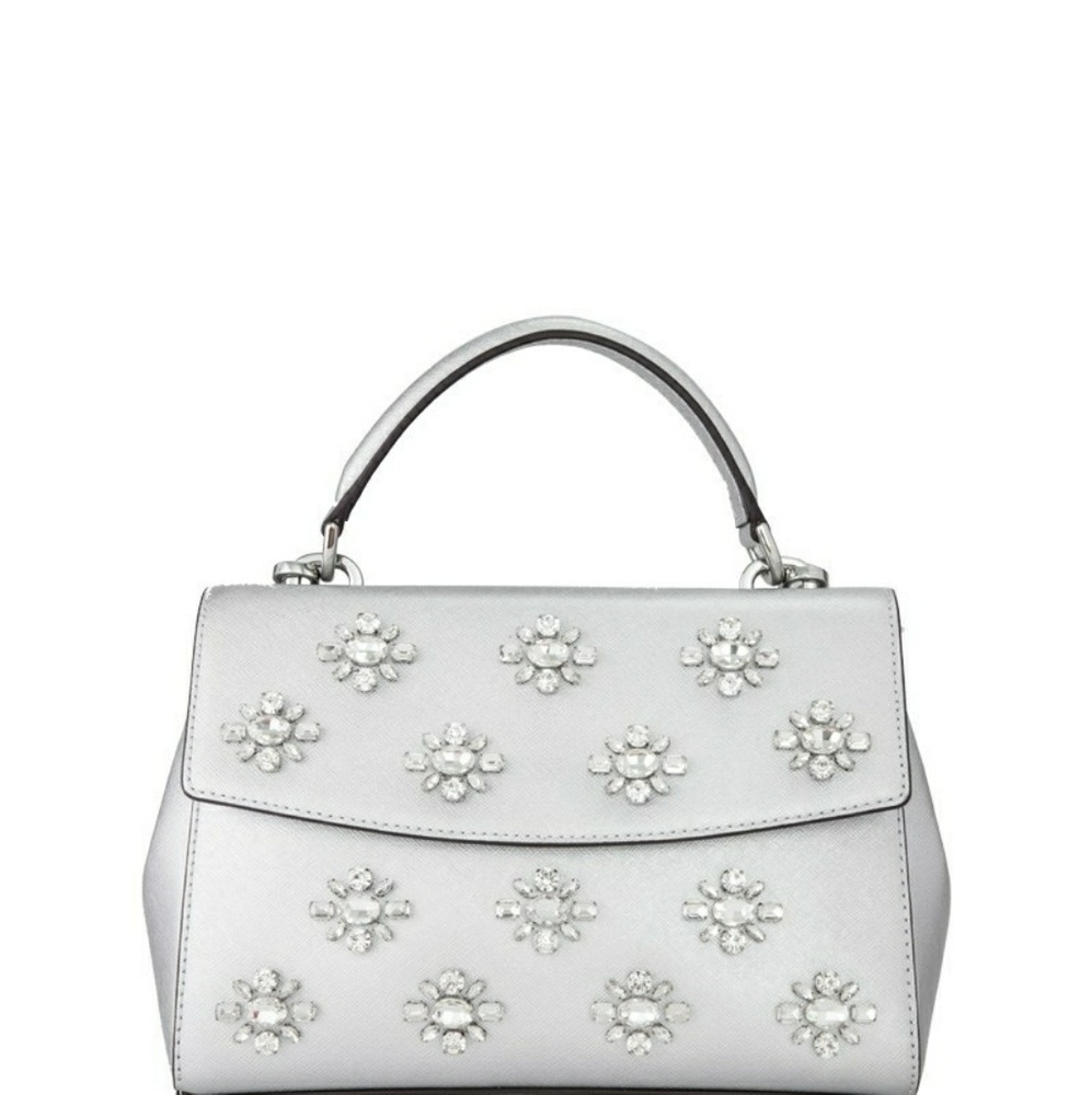 Michael Kors silver Ava jewel bag nwt 